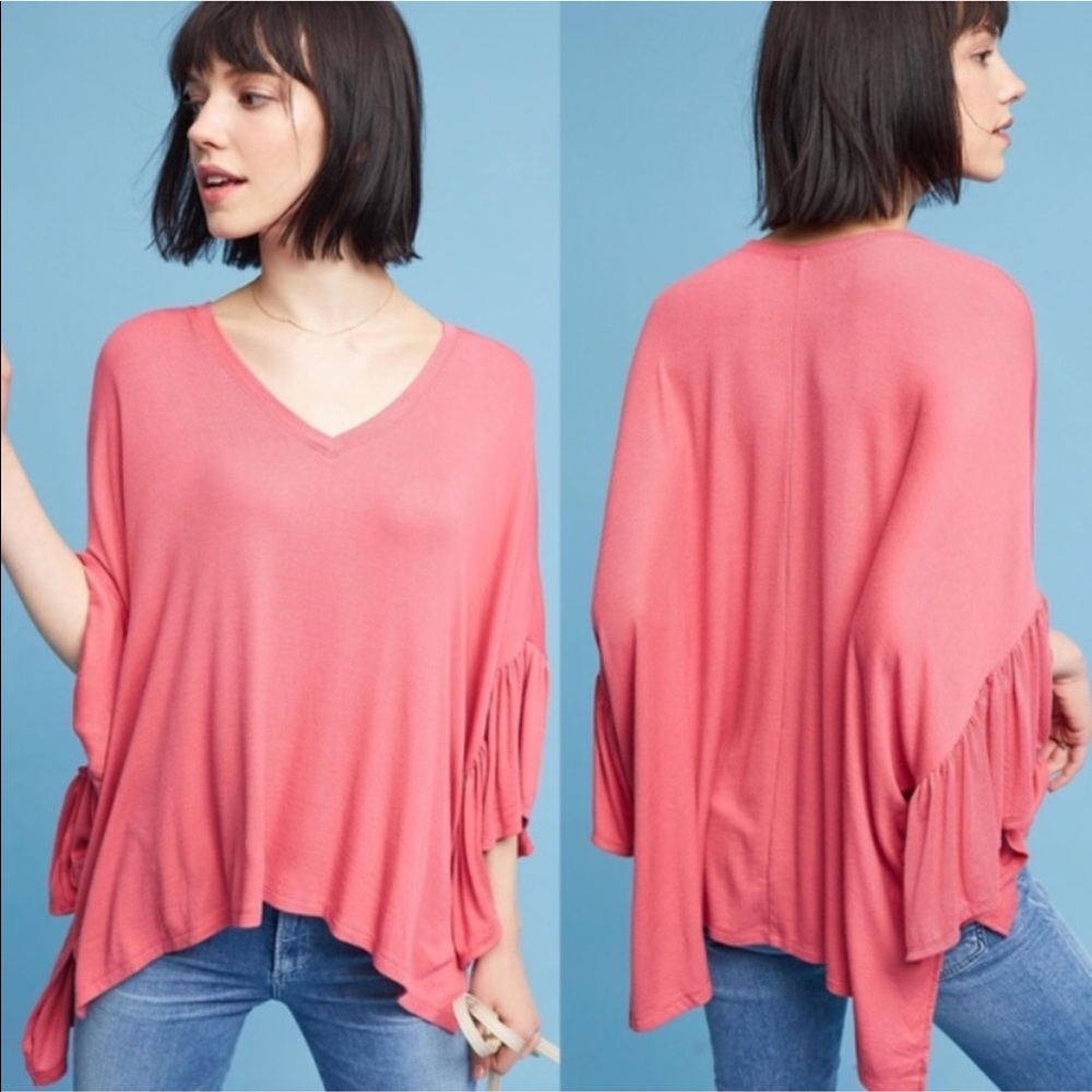 Anthropologie Capa Flutter Sleeve Tunic Sz XS/S
